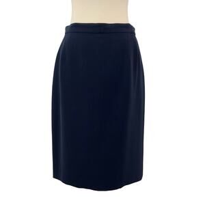 Salvatore Ferragamo Knee-Length Pencil Skirt Navy Blue Made in Italy Size 10
